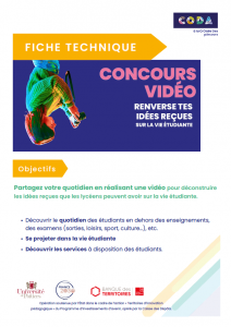 Fiche technique pour concours video étudiant